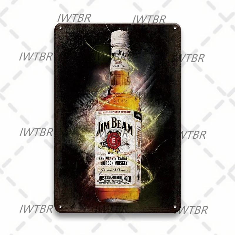 

Decor Jim Beam Metal Tin Logo Vintage Fun Poster Bar Room Coffee House Club Home Wall Art Decoration