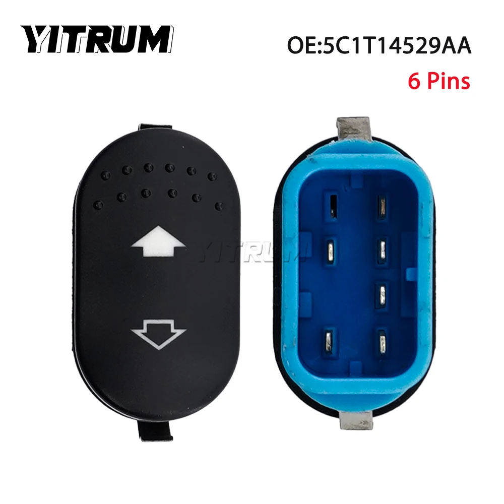 YITRUM 5C1T14529AA 98AG14529CB 1383293 Переключатель стеклоподъемника с одной кнопкой для Ford TRANSIT