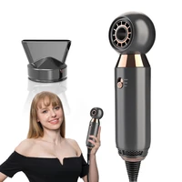 bladeless hair dryer powerful fast hairdryer blow dryer mini home travel hair style dryer rechargeable silent 110v 240v cf13