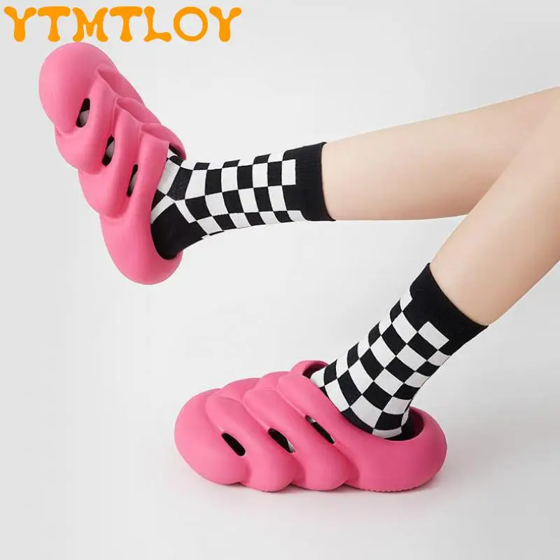 

2022 Popular Bread Sandals And Slippers For Couples Home Outdoor Non-slip Solid Color Eva Not Smelly Feet Thick Bottom Stepping