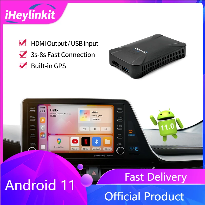 

Автомагнитола iHeylinkit, 4 + 64 ГБ, Android 11, Youtube, Netflix
