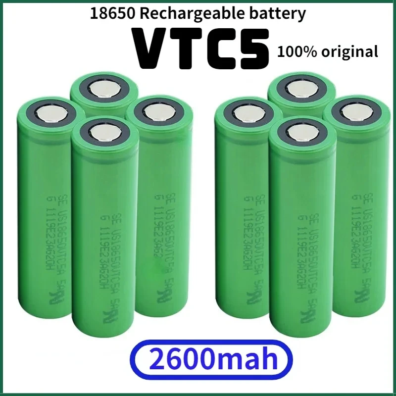 

100% brand new original 3.7V rechargeable voltage US18650 VTC5 3600mAh VTC5 18650 battery replacement 3.7V 2600mAh 18650 battery