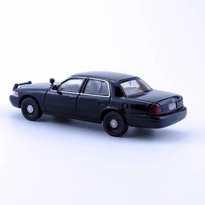 Фото Модель 596 в масштабе 1/64, Ford Crown Victoria CV, окрашенный на черный сплав, режим автомобиля для взрослых, классическая коллекция, подарок, игрушка для мальчика №5