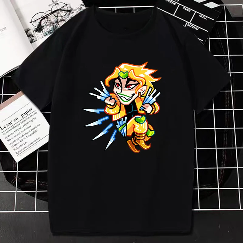 Футболка в стиле аниме невероятные приключения Джоджо японская с принтом манги