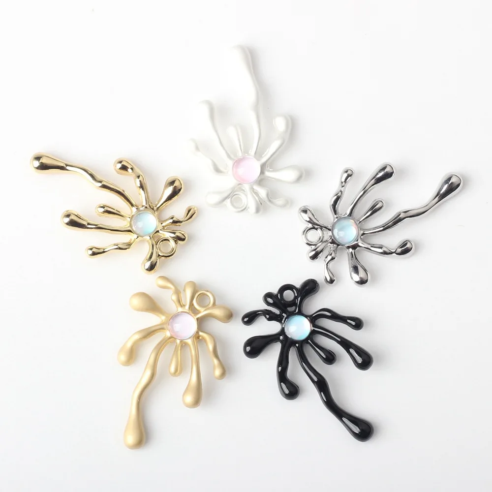 Подвеска-метеорит геометрической формы из цинкового сплава 10 шт./комплект