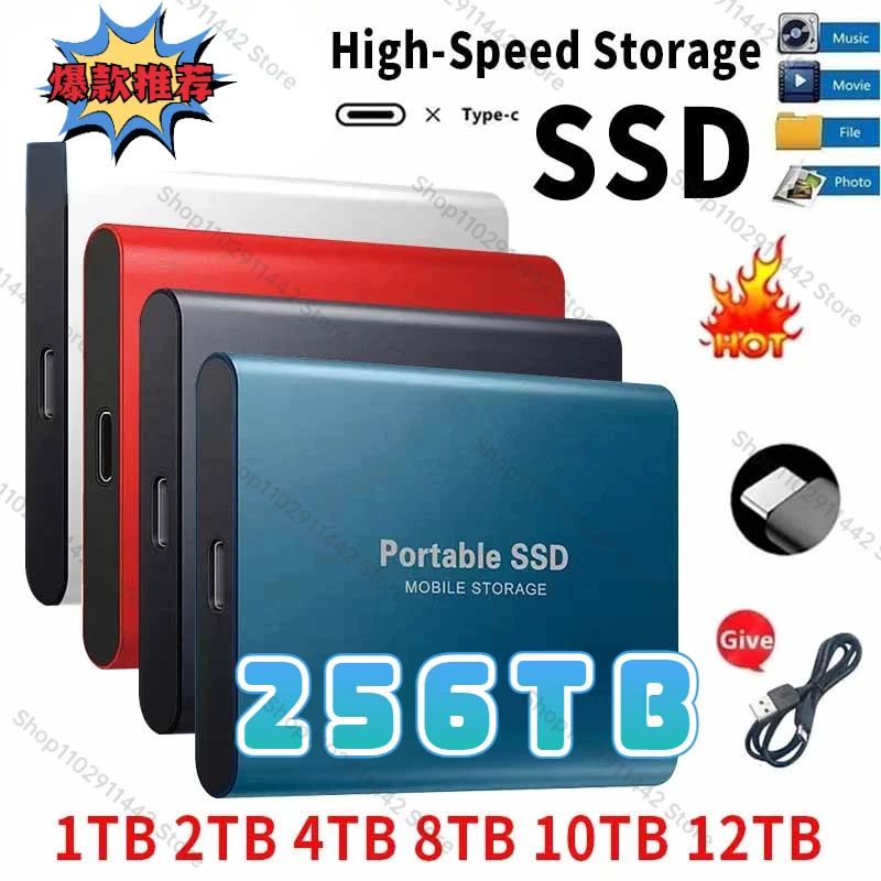 

Portable SSD 2TB USB/Type-C Interface 16TB 64TB High-speed Mini disco duro External Hard Disk For laptops/desktop/phones/ps5/Ps4