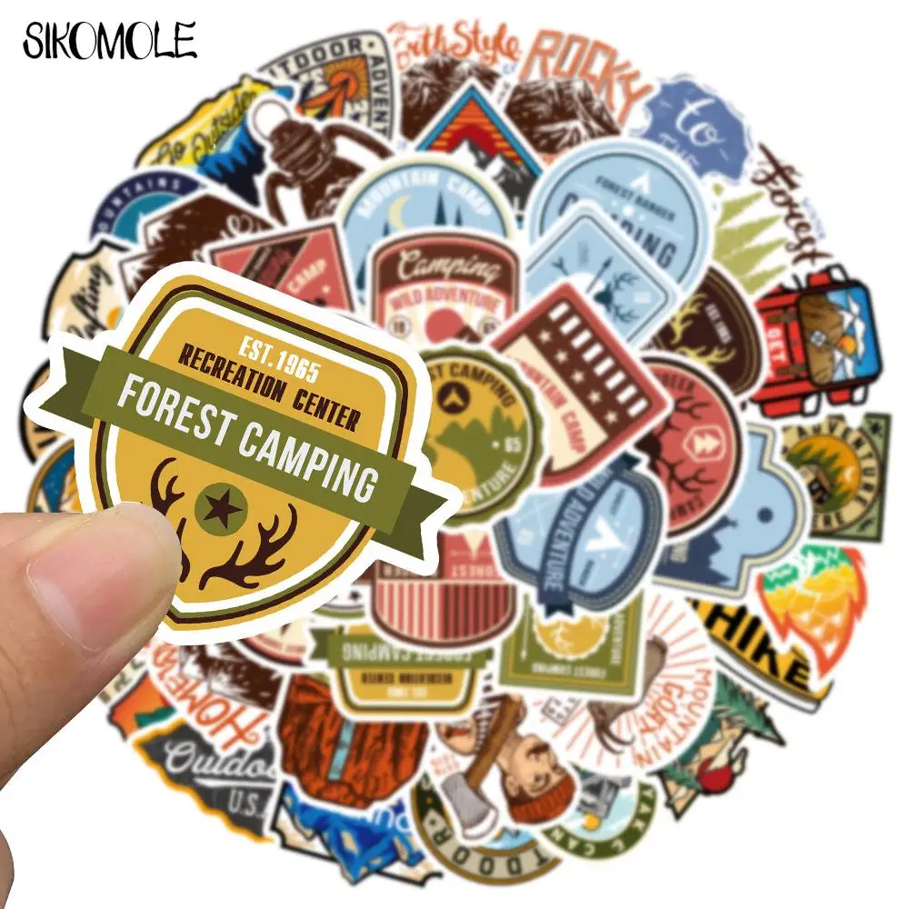 10/48 шт. Мультяшные уличные наклейки для кемпинга s Forest DIY игрушка ноутбук чемодан
