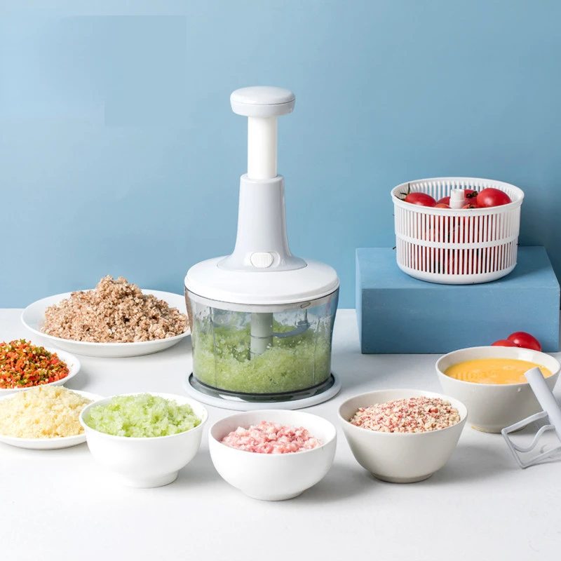 

Jordan&Judy Mutlifunction Manual Meat Grinder Kitchen Hand-power Food Chopper Fruit Vegetable Nuts Herbs Garlic Cutter Blender