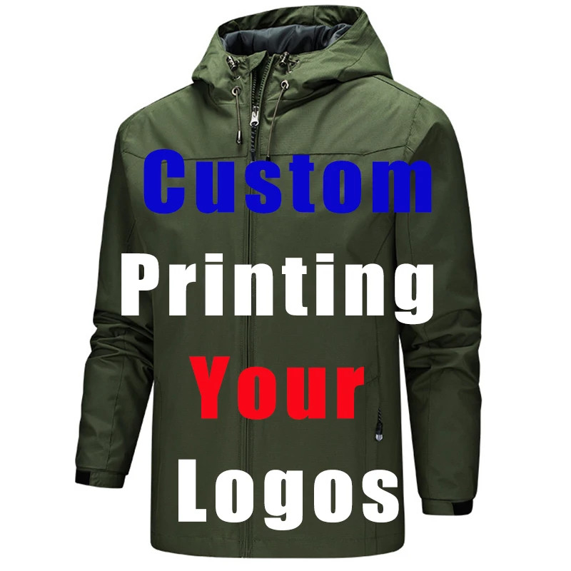 

Customized Logos Printing Name Fishing Camping Thin Coat Waterproof Mountain Wear Custom Outdoor Jacket Men Drop Ship