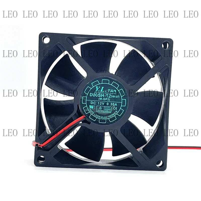 Новый оригинальный вентилятор охлаждения AA D80SH-12 8025 12V 0.30A 8CM 2-pin с высоким объемом воздушного потока, бесшумный, для корпуса ПК (art.: 3920db126bc97) - 3920db126bc97