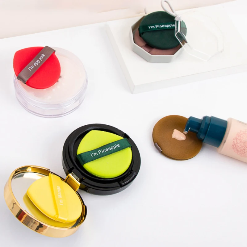 

1 PC/3 PCS Powder Puff Dry Wet Dual-use Yolk Pie Air Cushion Powder Puff Makeup Sponge Padded Replace Makeup Tools