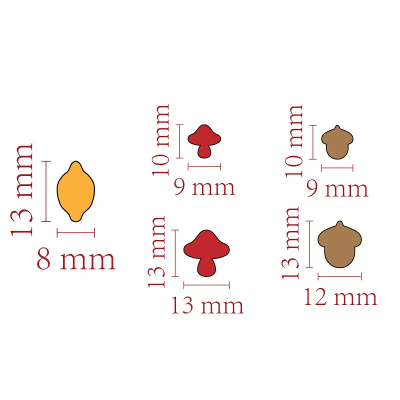 3D каштановый гриб лимон полимерная глина форма для сережек ожерелье кулон