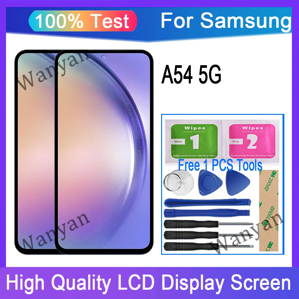 

Оригинальный AMOLED для Samsung Galaxy A54 5G ЖК-дисплей сенсорный экран дигитайзер панель Замена