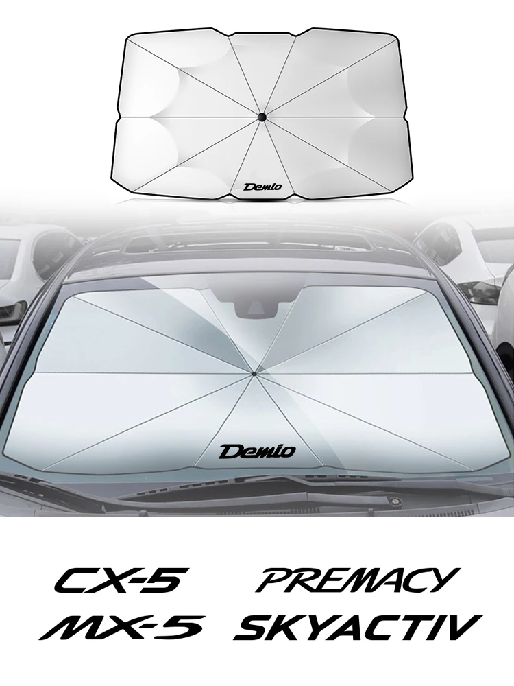 

For Mazda Demio CX-5 Axela 3 MPS CX-3 6 Atenza MX-5 CX-30 Skyactiv Bt-50 CX-8 Car Heat Shield Sunshade Front Glass Sunshade