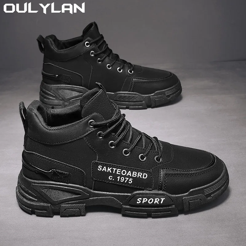 Уличная рабочая обувь Oulylan мужские ботинки Теплая мужская повседневная