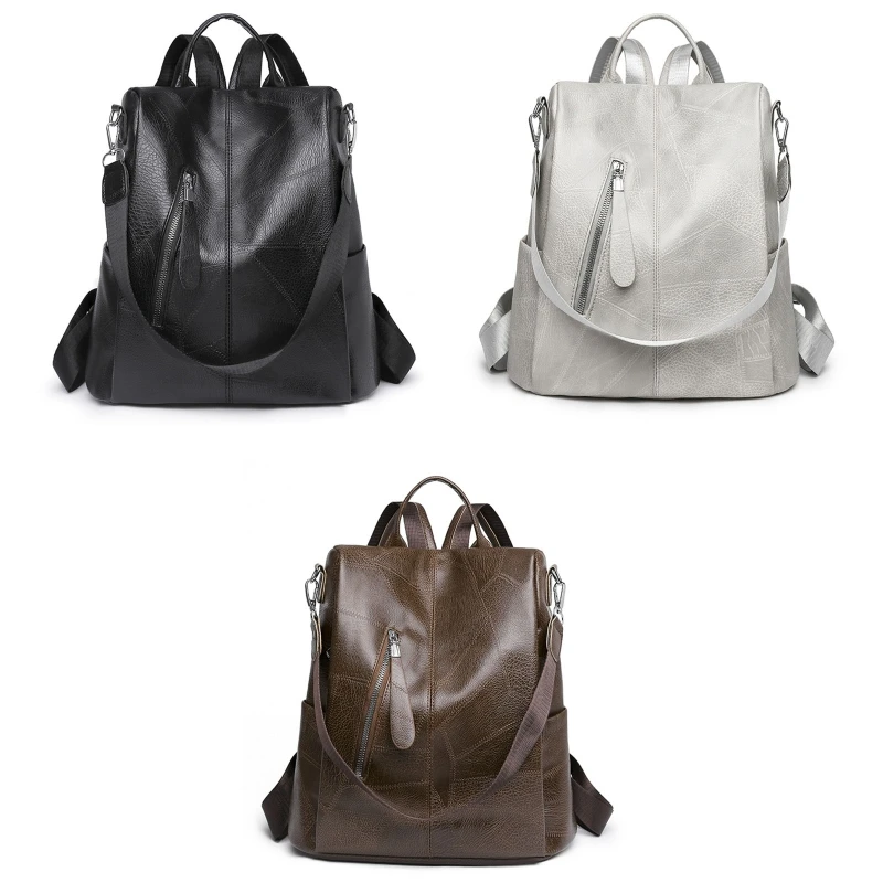 

Women Backpack Purse PU Leather Anti-theft Casual Shoulder Bag Fashion Ladies Satchel School Bags Travel Daypack Rucksack