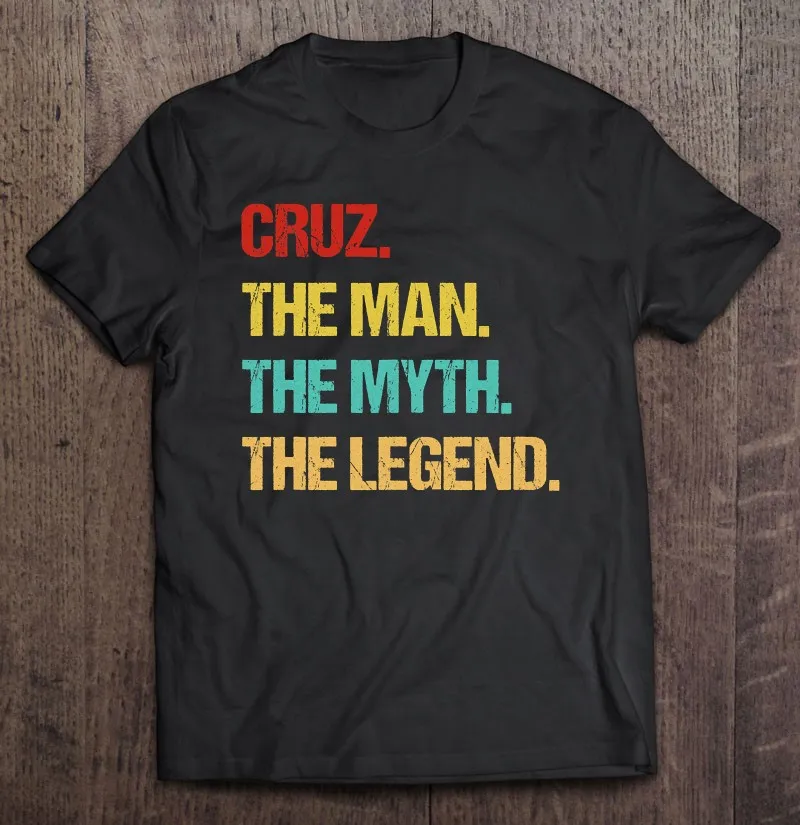 

Мужская футболка с надписью s Cruz The Myth The Legend, Мужская футболка большого размера, мужские футболки, мужские футболки