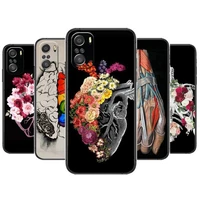 heart of nature human anatomy doctor phone case for xiaomi mi 11 lite pro ultra 10s 9 8 mix 4 fold 10t 5g black cover silicone b