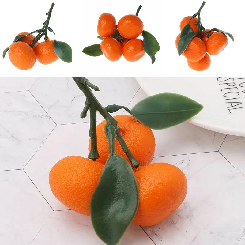 

Artificial Tangerine Fruits Foam Fake Tangerine Ornament Kitchen Restaurant Food Display Photography Props Home Decoration