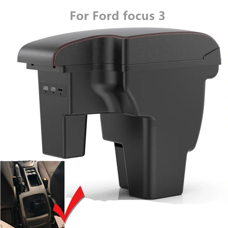 For Ford Focus 3 MK3 Car Armrest Box Accessories Nterior Retrofit Parts Center Storage USB | Armrests