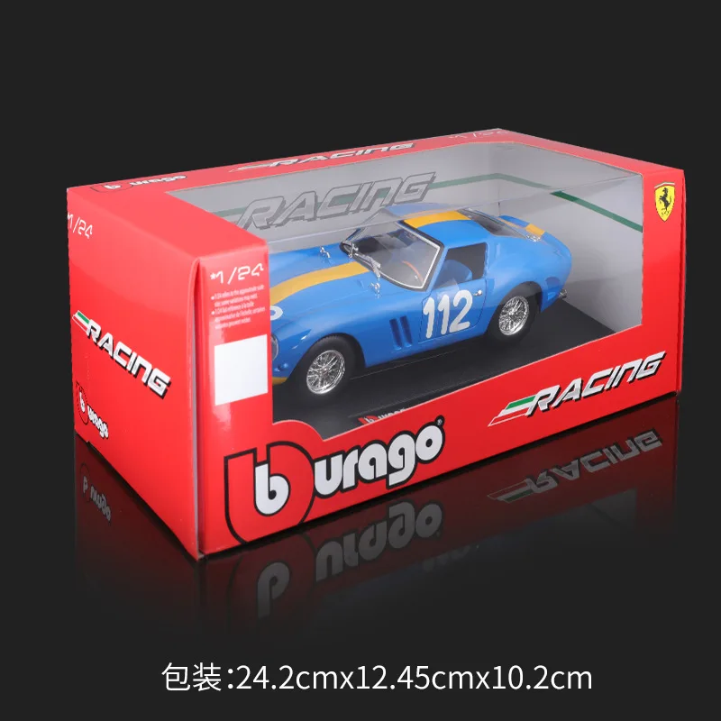Bburago Ferrari 250 Gto Масштаб 1:24 Литая Под Давлением Модель Автомобиля Fxx K