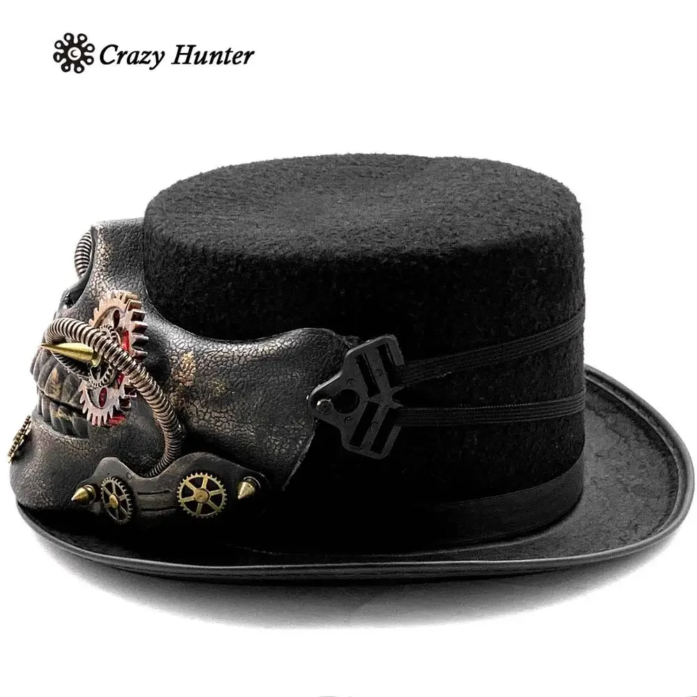 Мужская шляпа скелета в стиле стимпанк готический череп снаряжение для