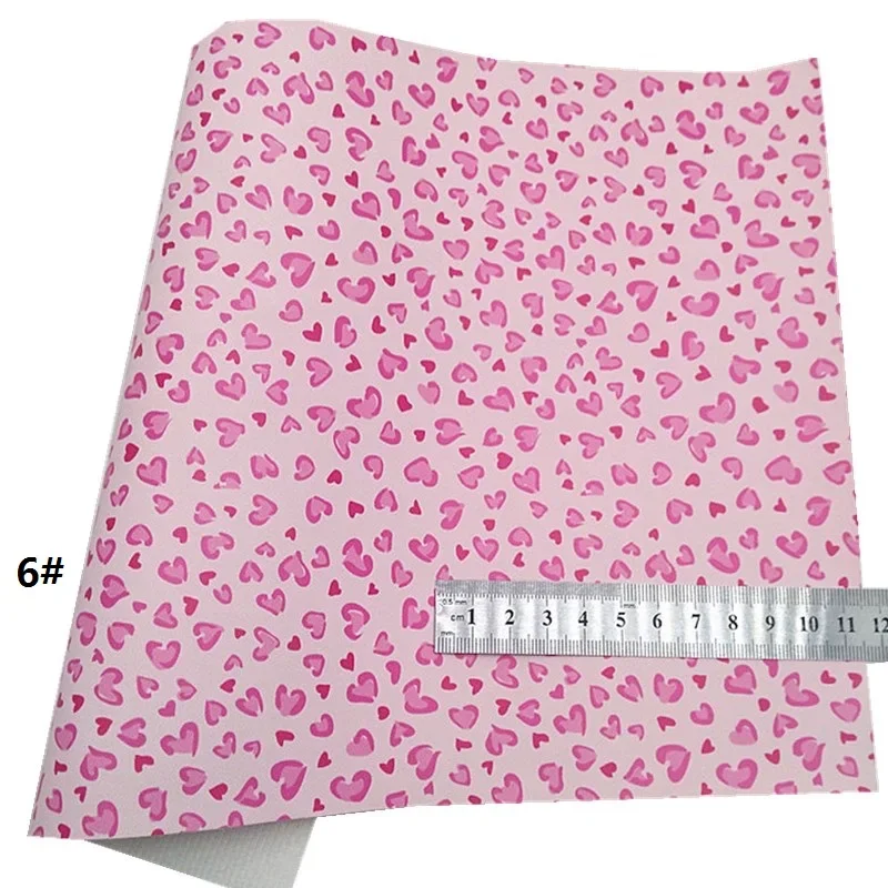 Розовые Блестящие Кожаные полосы сердца под заказ искусственная кожа