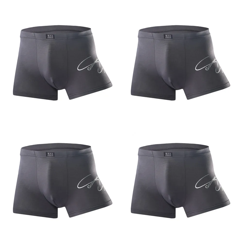 4 Pcs/Lot Big Size Men Boxer Briefs Boy Panties Undies Bottom Shorts Underpants Knickers Modal Homme Underwear L XL 2XL 3XL