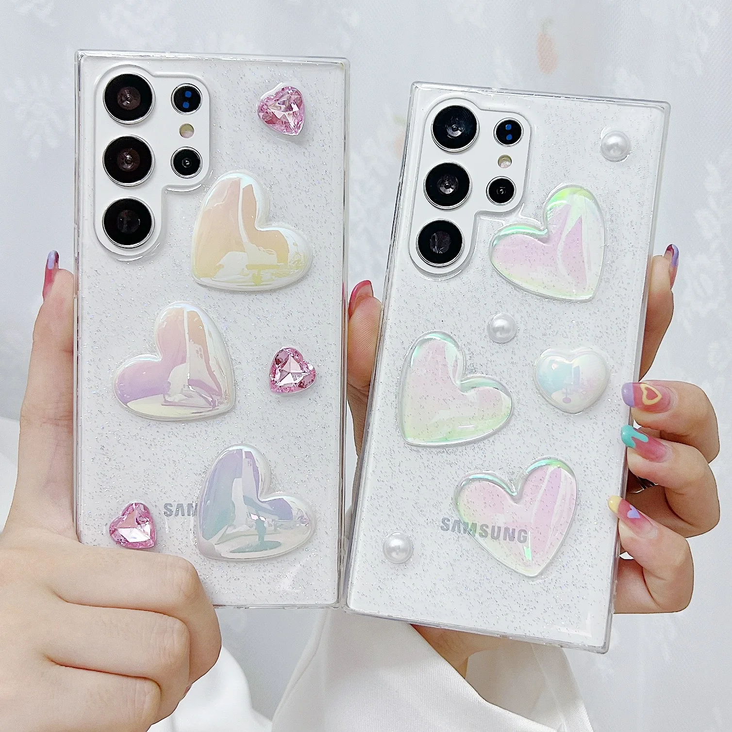 

Colorful 3d Love Hearts Phone Case for Samsung Galaxy S23 Plus S22 S21 S20 FE Note 20 Ultra A74 A34 A54 A14 A73 A53 A23 A72 A52