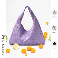 2022 new fashion handmade woven bag luxury woven leather printed shoulder bag lady crossbody hobo pu casual handbag