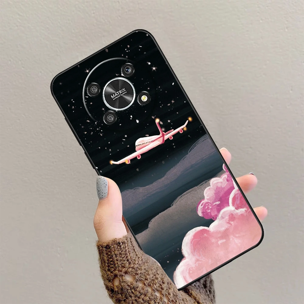 Чехол для Honor Magic 4 Lite 5G 6 81 дюйма силиконовый чехол телефона Huawei розовый с надписью