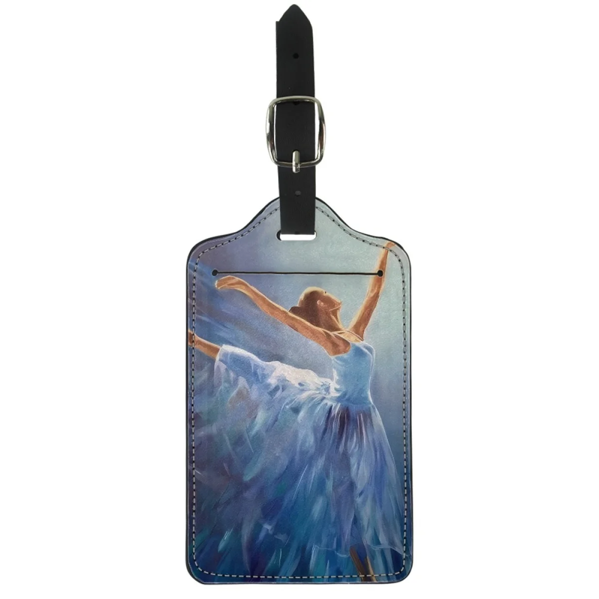 

Twoheartsgirl Ballet Girl PU Luggage Tag Suitcase Handbag Identifier Labels Portable Baggage Boarding Tags Travel Accessories