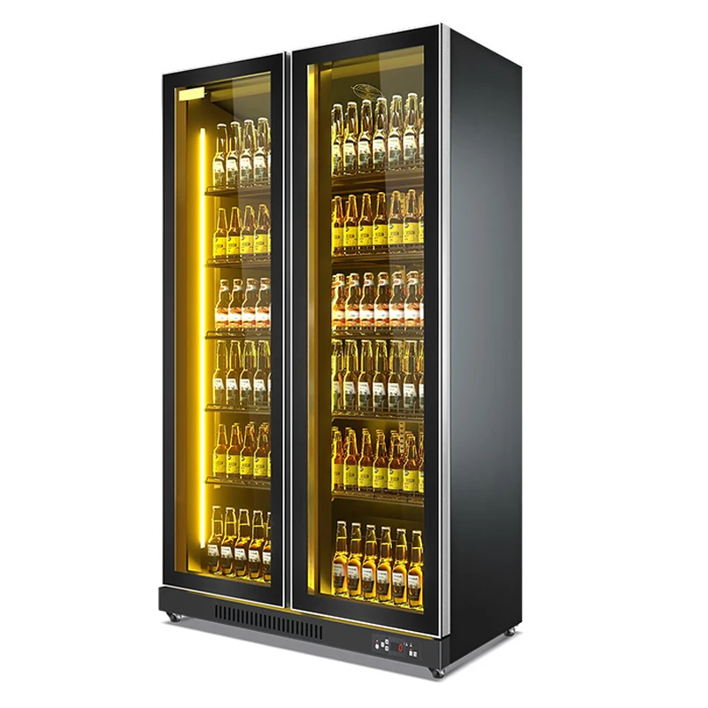 

Commercial Beer Beverage Chiller Cola Vertical Display Drink Cooler Refrigerator for Supermarket