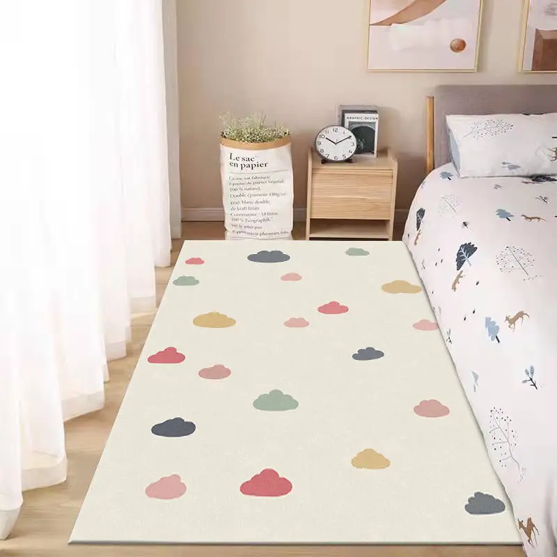 Простой современный ковер с принтом прикроватный для спальни комнаты девочек
