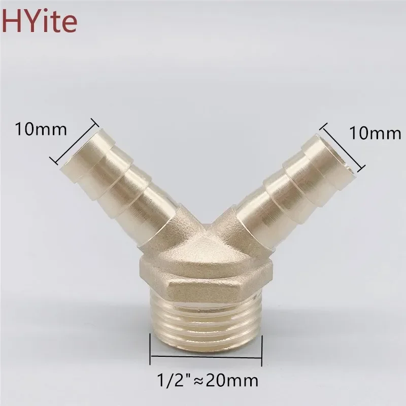 

Латунный двухзубый шланговый фитинг 1/2 "BSP, наружная резьба, 8 мм/10 мм, шланговая трубка, устройство для распыления воды, колючая муфта, соединительный адаптер