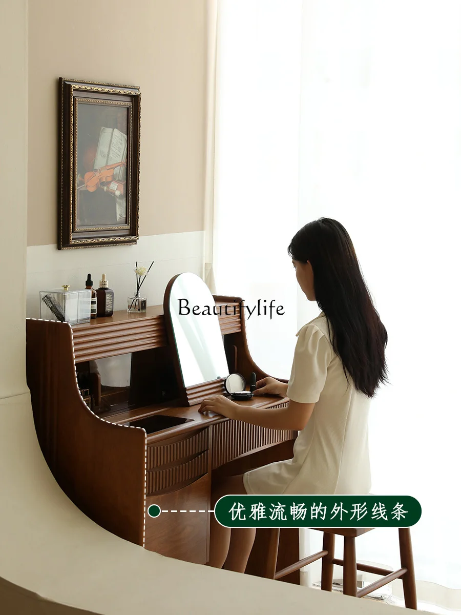 Zhonggu карамельный комод Ретро французский Вишневый макияжный стол из массива