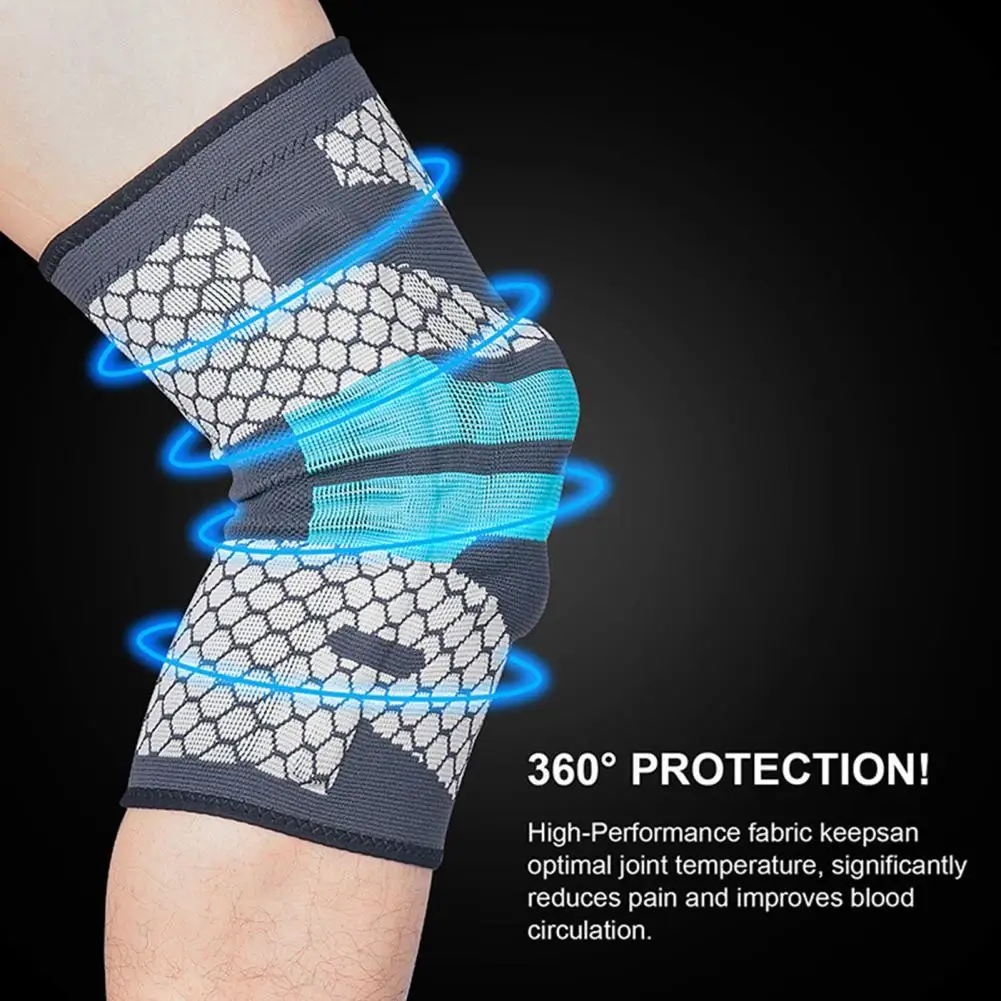 

1 Piece Silicone Knee Pads Strap Knee Braces For Arthritis Knee Pads For Joints Support Meniscus Compression Protection Sport