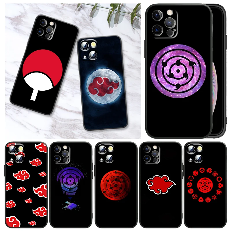 

Hot Japanese Naruto LoGo For Apple iPhone 13 12 Pro Max Mini 11 Pro XS Max X XR 8 7 6 Plus SE2020 Black Phone Case Funda Capa