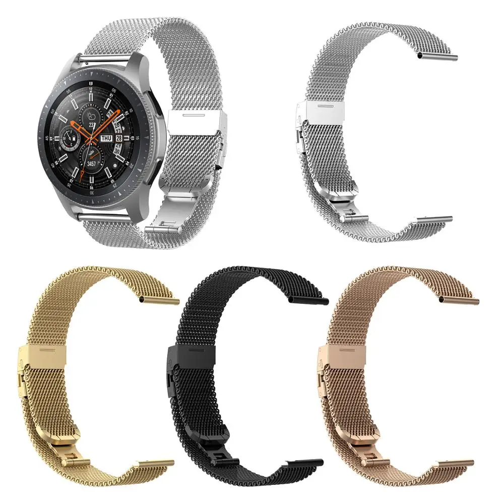 

For Samsung Galaxy Watch Active 2 44mm 40mm/Galaxy 46mm 42mm Metal Milanese Strap Smartwatch Band for Gear Sport/S3 Watchbands