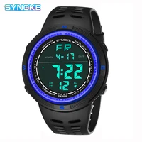 synoke pedometer stopwatch sport watch luxury mens watches waterproof led electronic wristwatch digital male relogio masculino