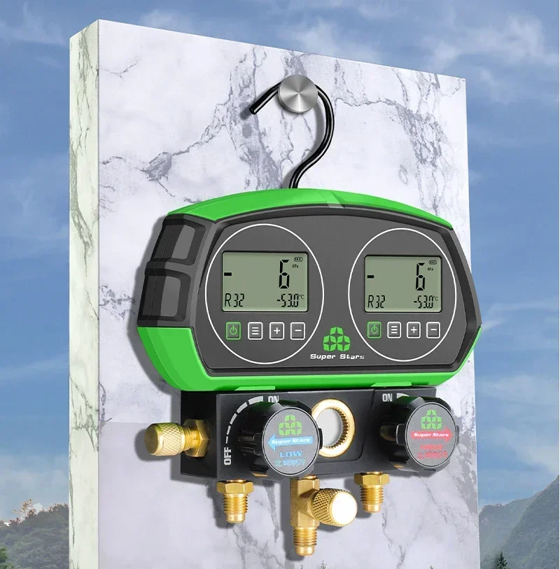 DC 9V Кондиционер Холодильное хранилище Автомобильный манометр фтора для