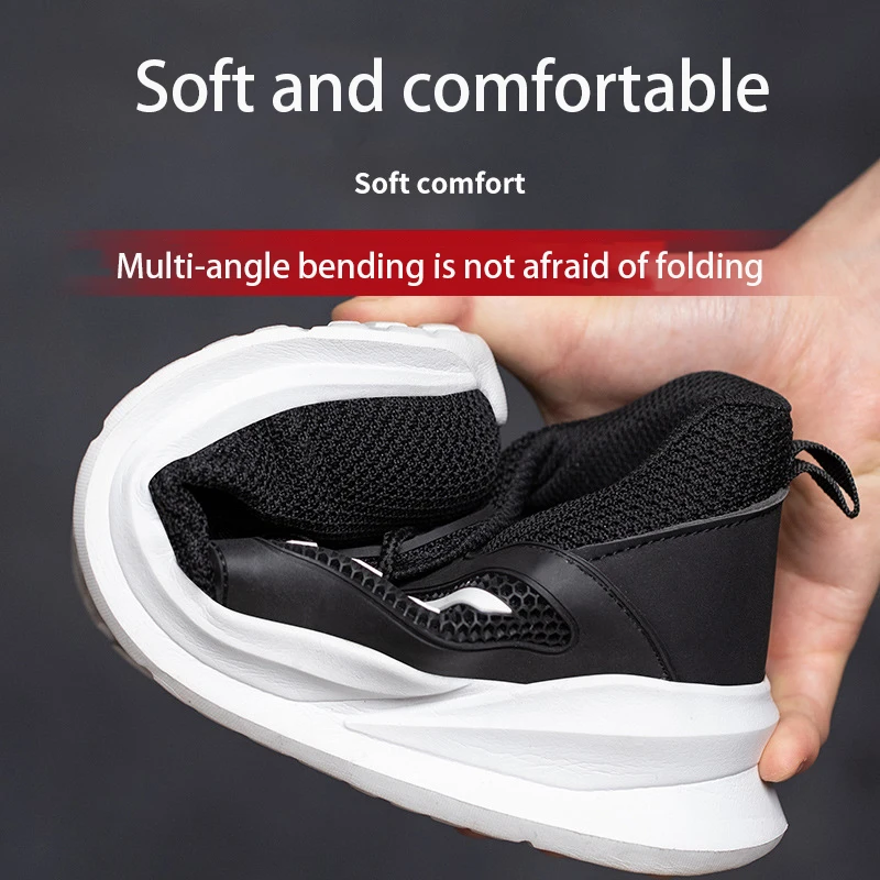 Рабочая защитная обувь мужские легкие рабочие кроссовки со стальным носком