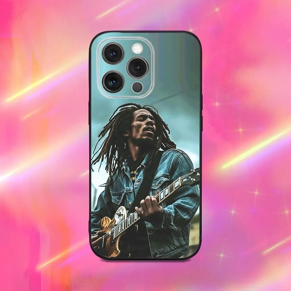 Чехол для телефона B-Bob M-Marley Reggae OG iPhone 16 15 14 13 12 11 Pro Max Plus X XS XR SE 8 7 Mini мягкий