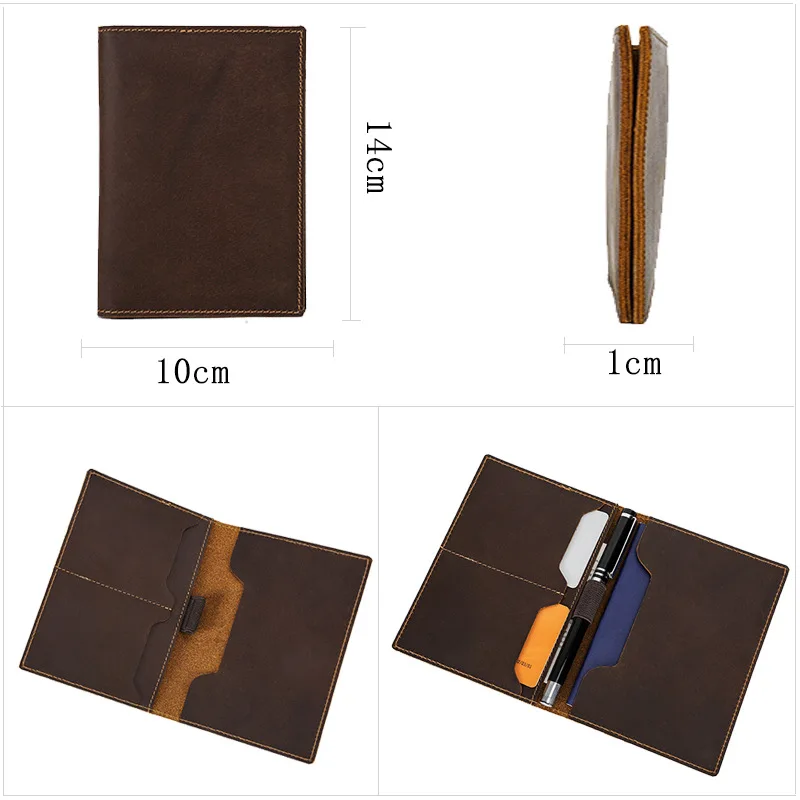 Unisex Minimalist Slim Passport Case Card Holder Genuine Leather Card Wallet Slim Line Ultra Thin Mini Small Rfid Passport Id Ca