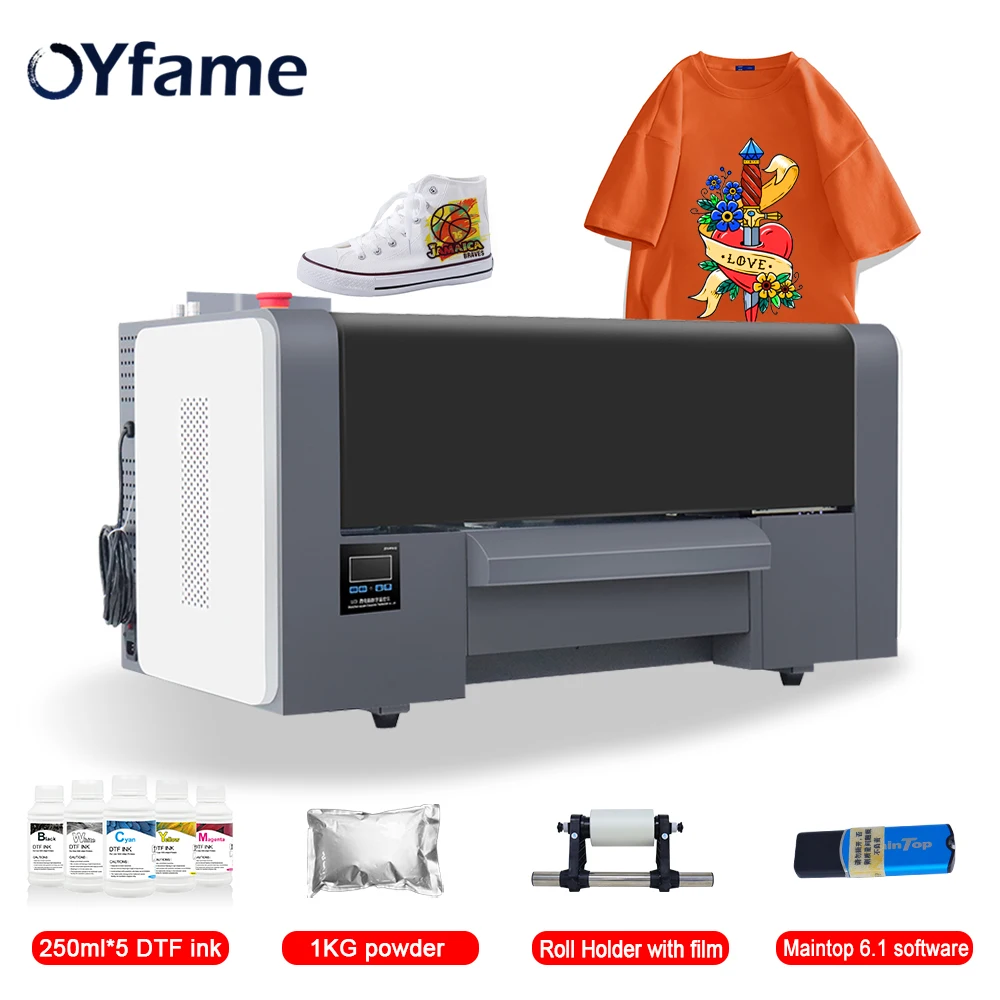 

OYfame A2 A3 DTF Printer A3 For Epson XP600 Printer head Directly Trasnfer Film Roll DTF Printing machine A3 for t shirt print
