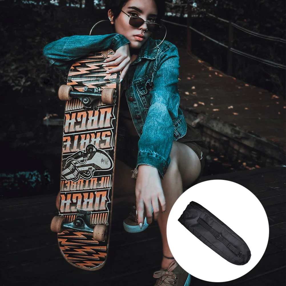 

Kid Backpack Skateboard Bag Travel Longboard Accessories 86X30CM Black 600d Oxford Cloth