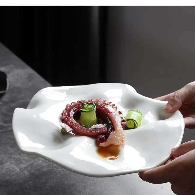 Керамическая обеденная тарелка специальной формы французская десертная витрина