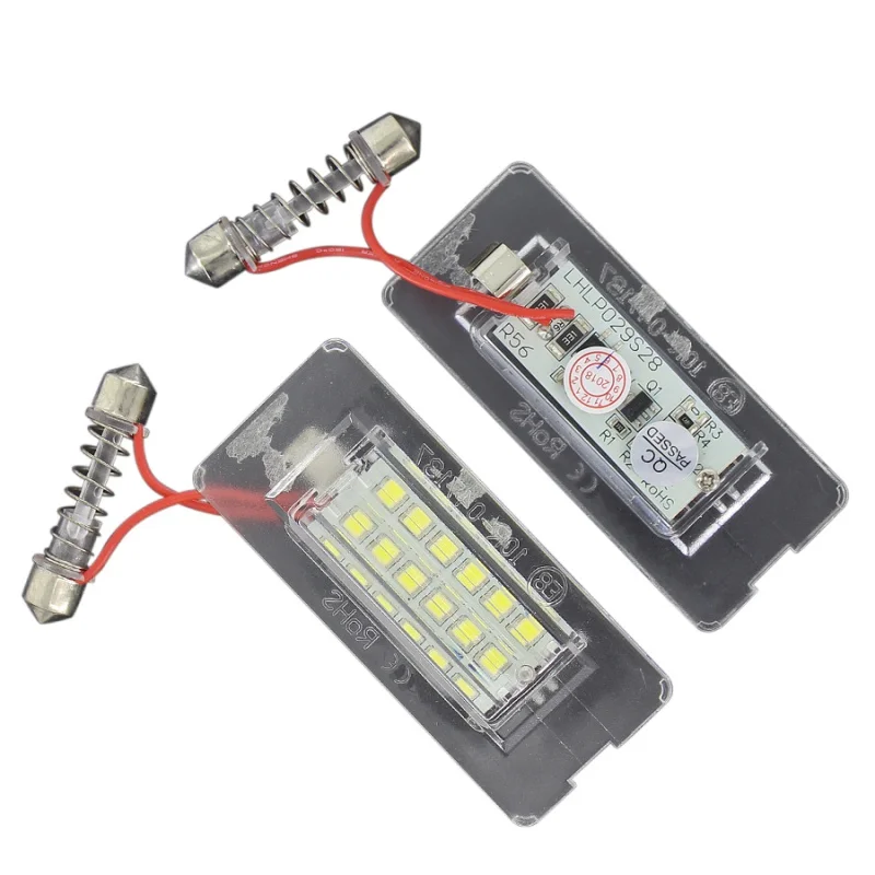 

2Pcs CanBus No Error LED License Plate Light For BMW Mini Cooper R56 R57 R58 R59 Error Free Bright White Number lamp