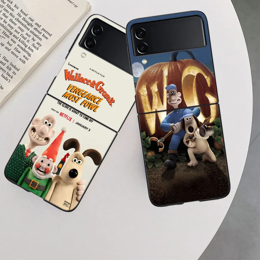 W-WallaceS милый чехол G-Gromit для Samsung Z Flip 6 5G Galaxy Z Flip 5 4 3 5G Черный жесткий чехол для сотового телефона Роскошный чехол для ПК (art.: 3920cfb06d2b2) - 3920cfb06d2b2