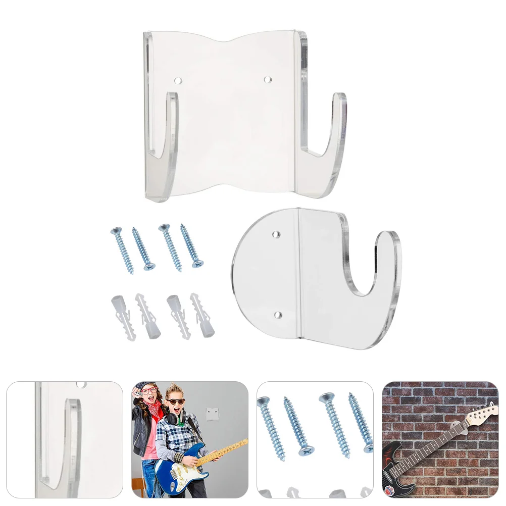 

Electric Guitar Wall Mounted Holder Storage Stand Acrylic Acoustic Hanger Bass Hook Classic Student Hooks